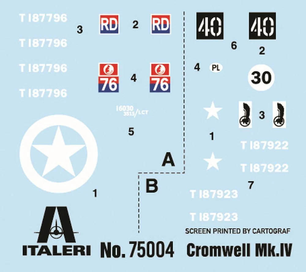 Italeri 75004 Line Starter Set - Easy Paint: Cromwell Mk. IV, 1:56 Scale, Plastic Model Kit/Model Assembly Includes Glue and 3 Acrylic Paint Markers - Image 7