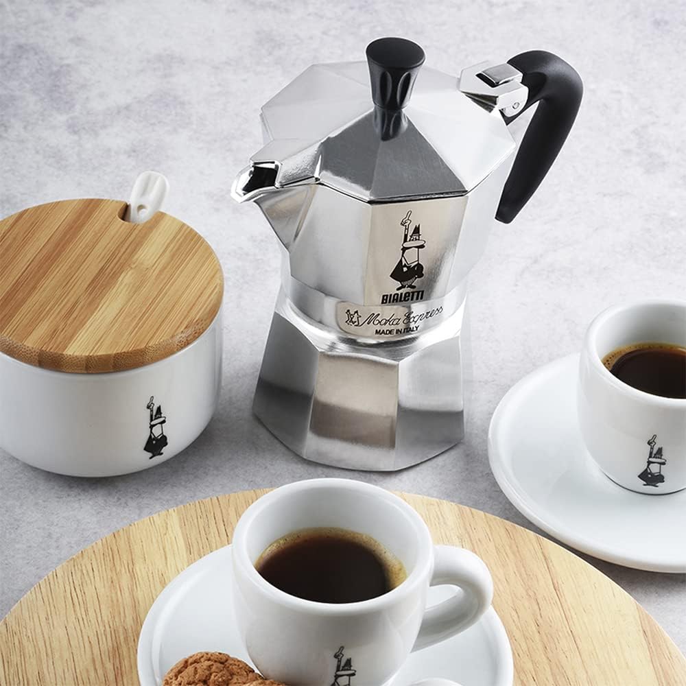 Bialetti Moka Express Aluminium Stovetop Coffee Maker (2 Cup), 8x11x11 cm, Silver - Image 3