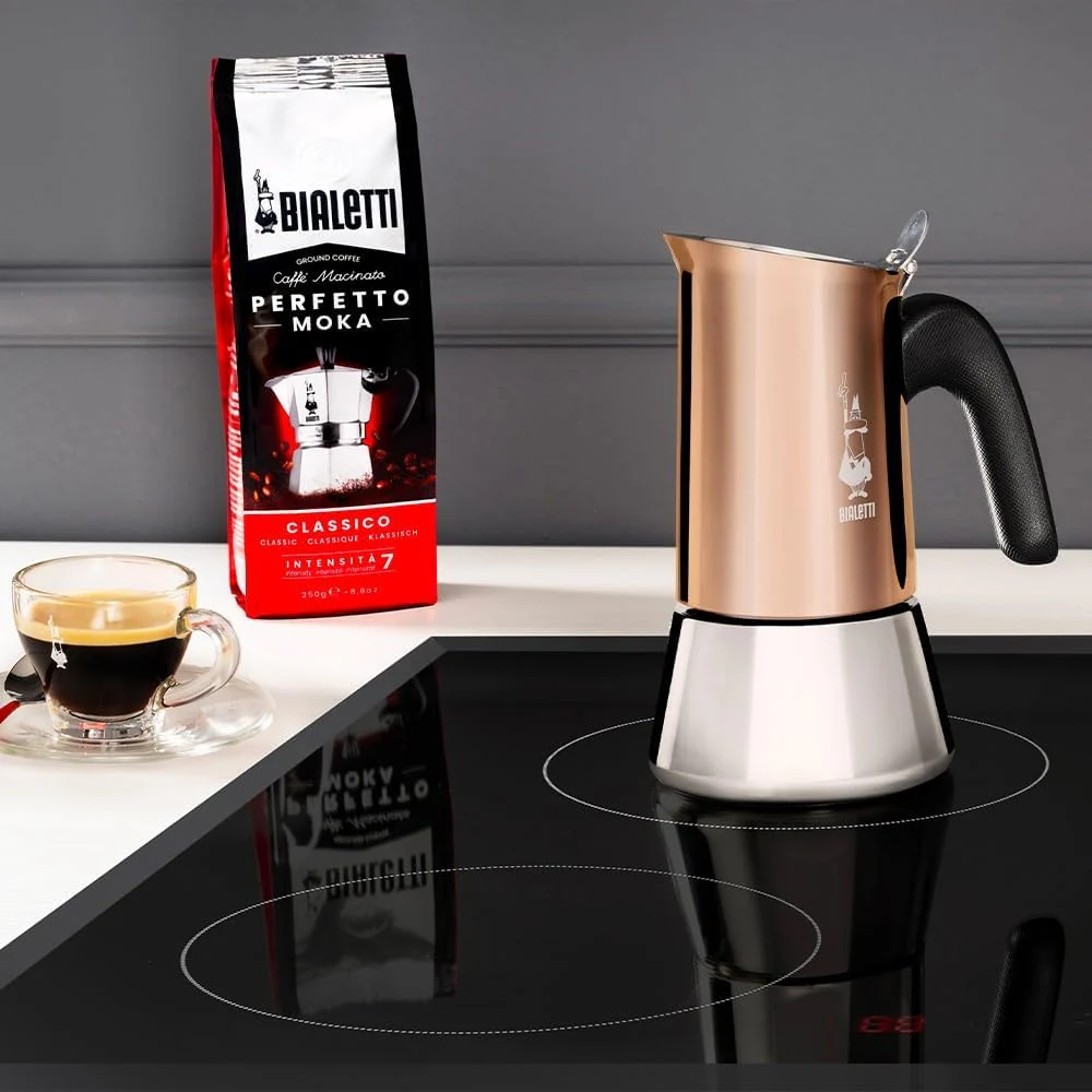 Bialetti Venus Induction 'R' Stovetop 6 Cup Coffee Maker Copper - Image 3
