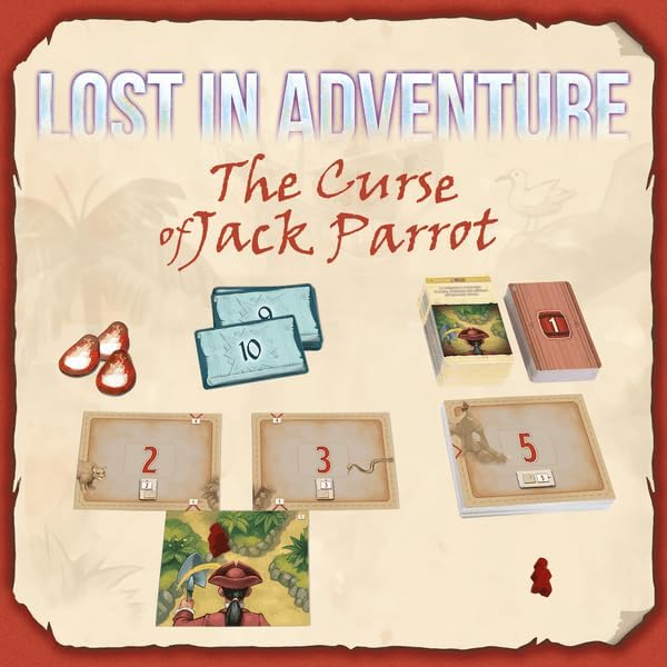 Lost in Adventure: The Curse of Jack Parrot by DV Games | Ages 12+ | 1-6 Players | Cooperative Pirate Storytelling Board Game | Branching Narrative, Modular Map, Puzzles & Multiple Endings - Image 4