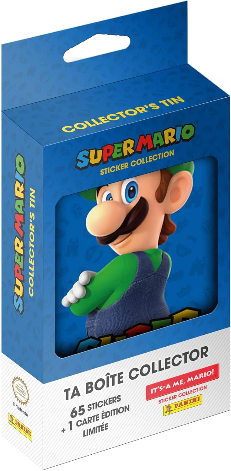 Panini Super Mario – It's A ME, Mario! Metal Box 13 Pockets + 1 Limited Edition Card (5 Random Colours - Image 4