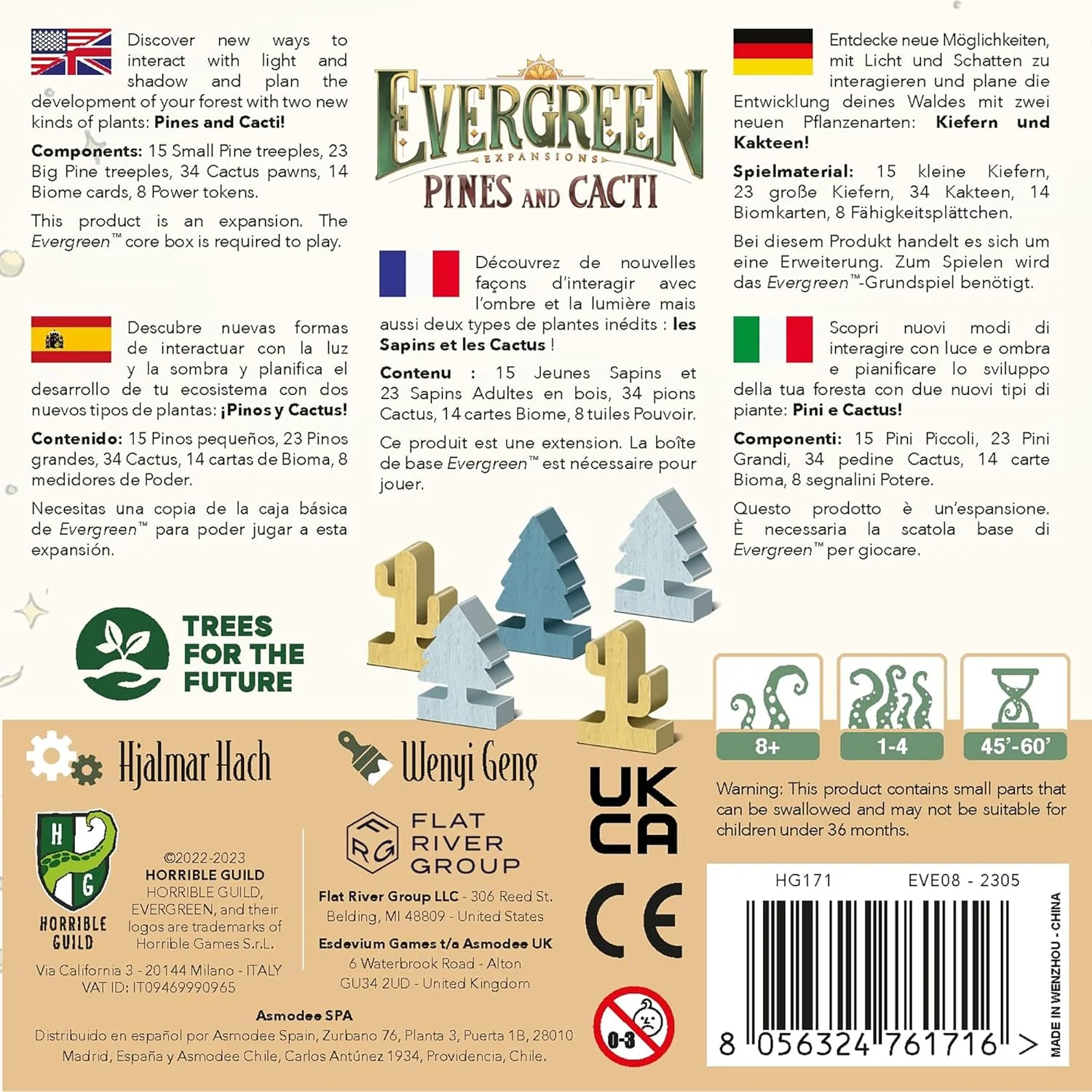 Horrible Guild: Evergreen: Pines and Cacti Expansion - Set of 2 Modular Expansions, Tree Growing Abstract Strategy Board Game, Ages 8+, Players - Image 5