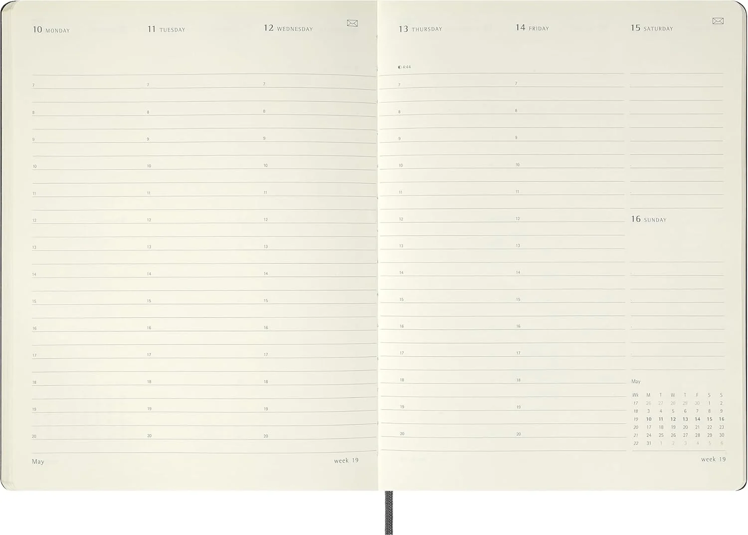 Moleskine Weekly Digital Planner 2027, Hard Cover 12 Month Vertical Smart PRO Planner with Elastic Closure, XL Size 19x25 Cm, Black - Image 6
