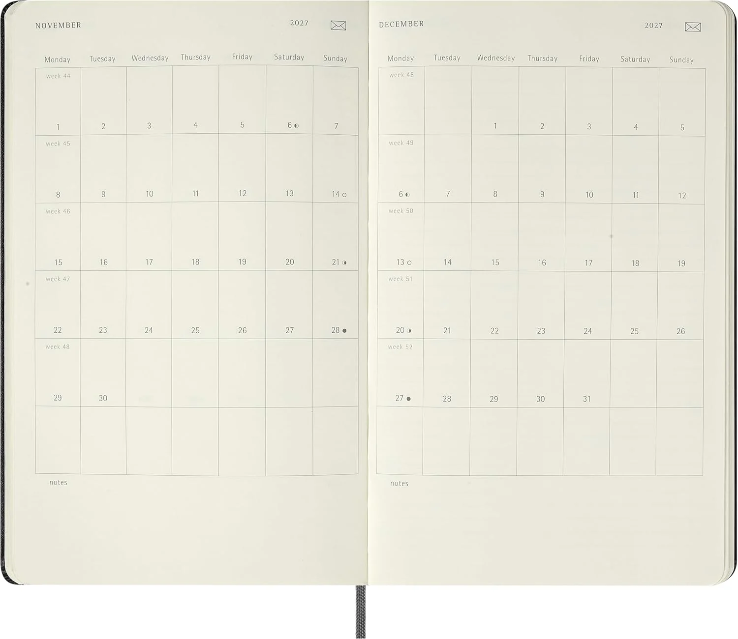 Moleskine Weekly Digital Planner 2027, Hard Cover 12 Month Smart Planner with Elastic Closure, Large 13x21 Cm, Black - Image 3