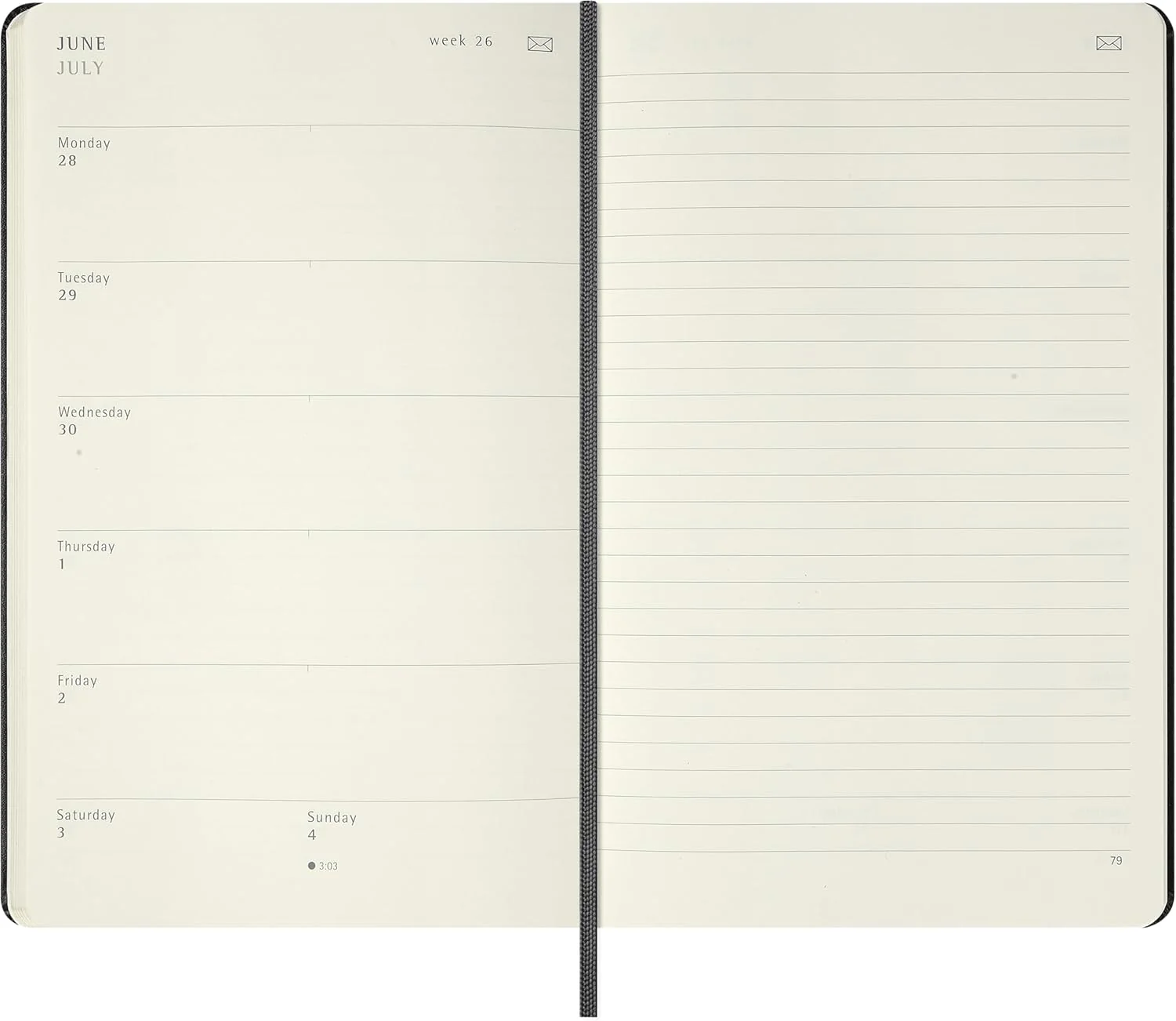 Moleskine Weekly Digital Planner 2027, Hard Cover 12 Month Smart Planner with Elastic Closure, Large 13x21 Cm, Black - Image 4