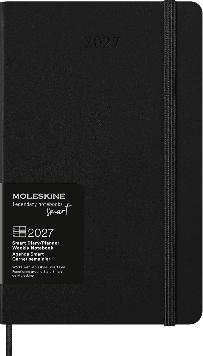 Moleskine Weekly Digital Planner 2027, Hard Cover 12 Month Smart Planner with Elastic Closure, Large 13x21 Cm, Black - Image 5