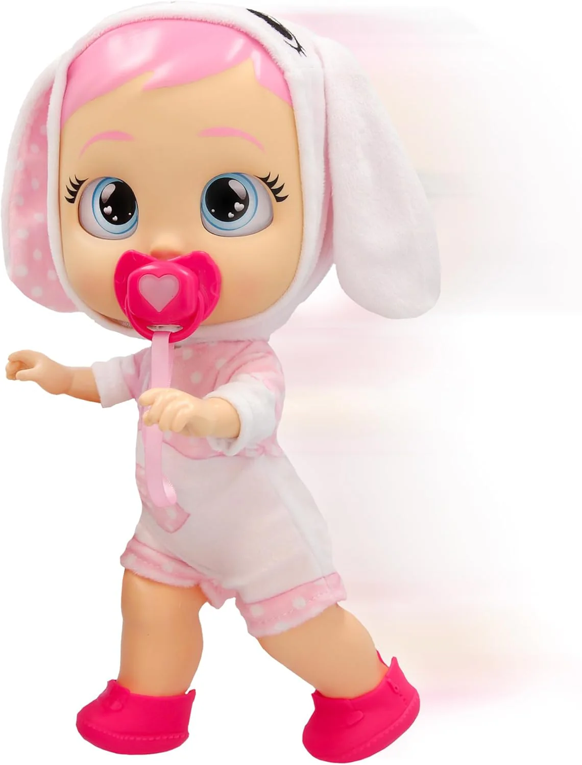 CRY Babies Coney Interaktive Puppe Hilf Coney bei ihren ersten Schritten – sie gibt über 10 Laute und Reaktionen von Sich und kann leuchtende LED-Tränen weinen. Kinder ab 3 Jahren. - Image 6