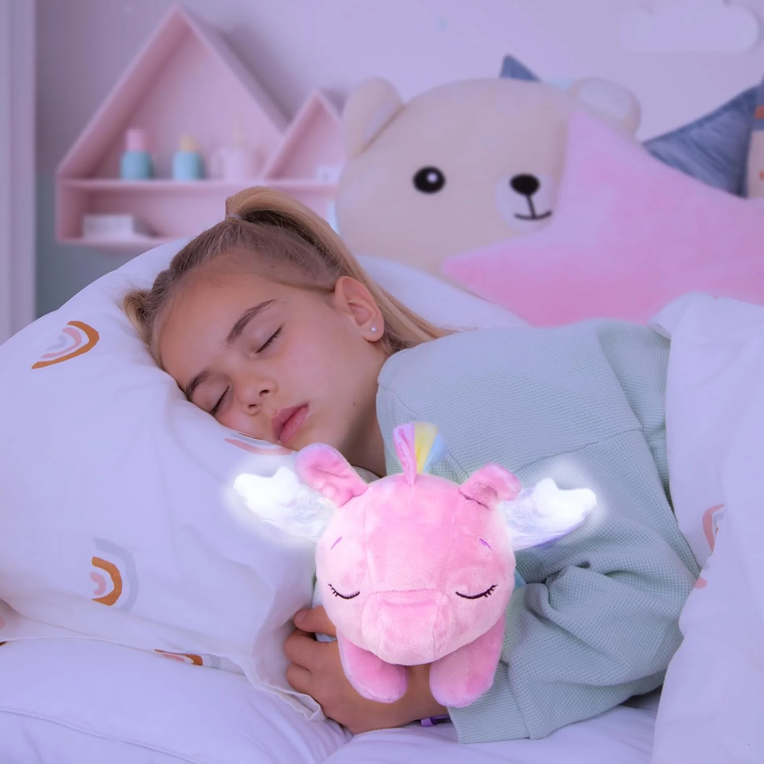 CRY Babies Luna & Poppy Interaktive Puppe Kinderleichtes Einschlafen mit Goodnight Friends Luna und Poppy, mit magischen Lichtern, sanften Babylauten und Schlafliedern. Kinder ab 3 Jahren - Image 4