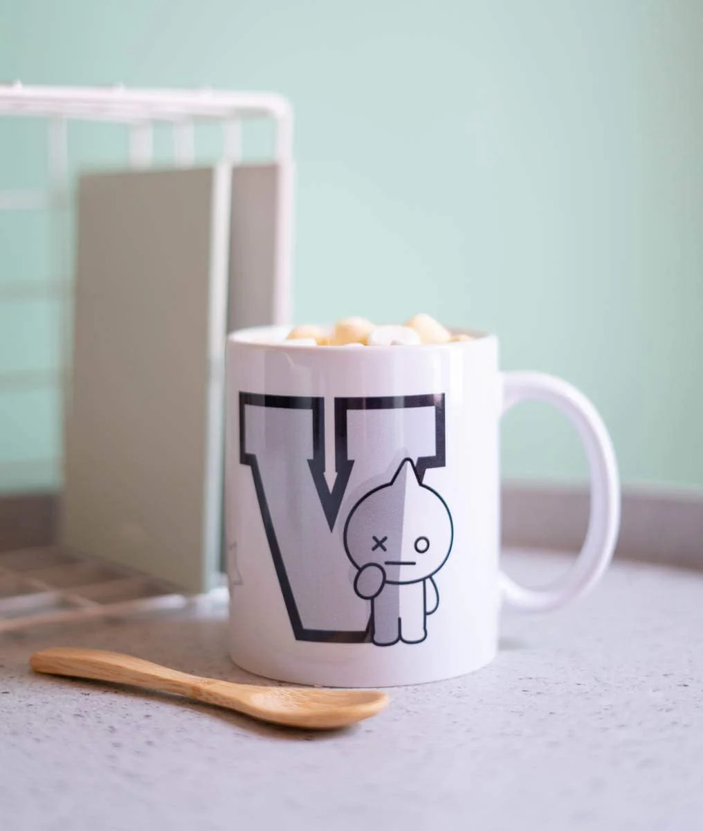Erik Tasse BT21 Van - Erik Tasse BT21 RJ - Kaffeebecher Tasse für Kaffee oder Tee - BT21 Merchandising - Größe : 9,5 cm x 8 cm - Fassungsvermögen : 350 ml - Offizielle Lizenz -BT21 Fanartikel - Image 2