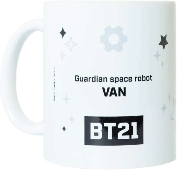 Erik Tasse BT21 Van - Erik Tasse BT21 RJ - Kaffeebecher Tasse für Kaffee oder Tee - BT21 Merchandising - Größe : 9,5 cm x 8 cm - Fassungsvermögen : 350 ml - Offizielle Lizenz -BT21 Fanartikel - Image 4