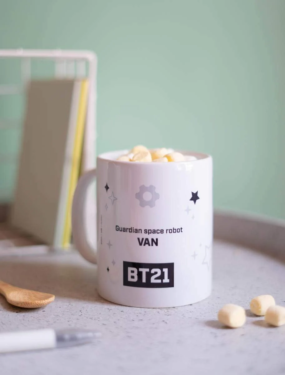 Erik Tasse BT21 Van - Erik Tasse BT21 RJ - Kaffeebecher Tasse für Kaffee oder Tee - BT21 Merchandising - Größe : 9,5 cm x 8 cm - Fassungsvermögen : 350 ml - Offizielle Lizenz -BT21 Fanartikel - Image 6