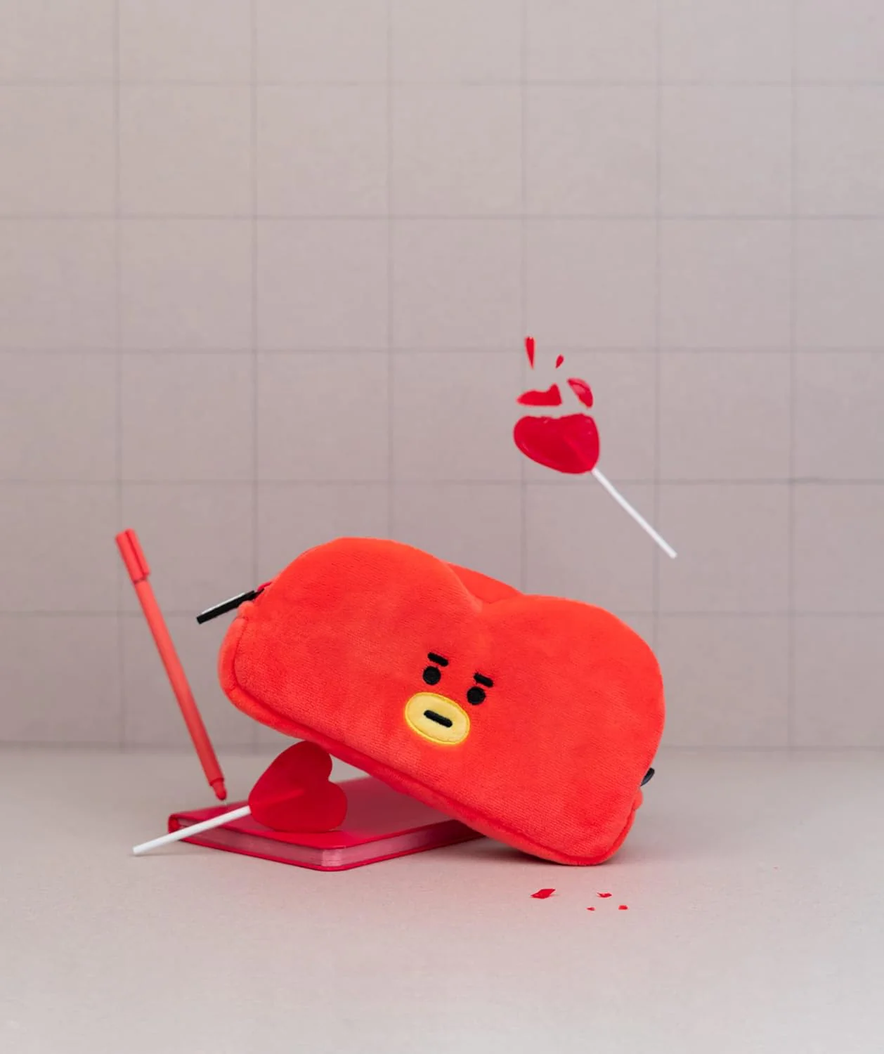 Grupo Erik Plüsch Mäppchen BT21 New Mang 1 Fach - Stift Etui Schule BTS Fanartikel - Federmäppchen Mädchen Schlampermäppchen Offizieller BT21 Merch - Image 3