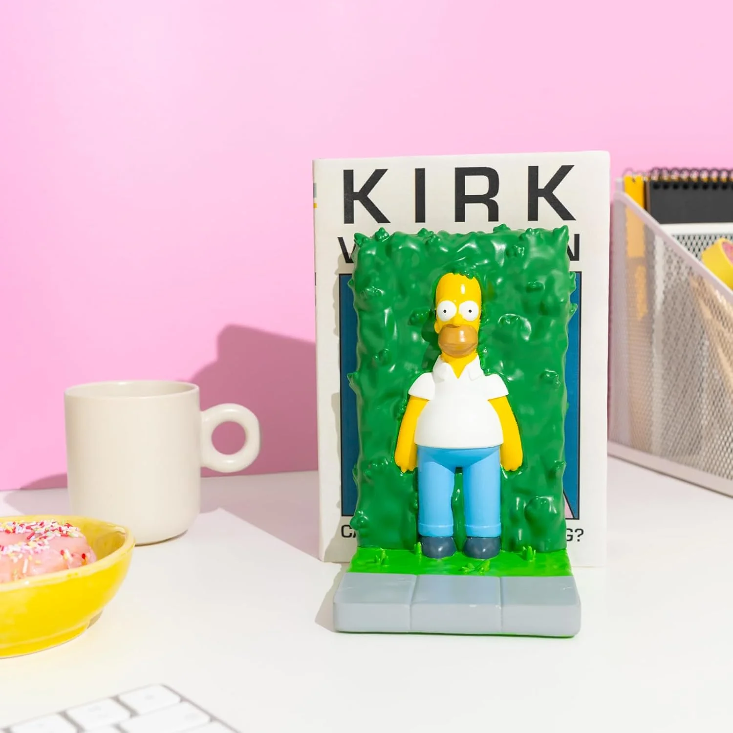 Grupo Erik Fermalibri per Mensole The Simpsons - Ferma Libri per Libreria in Resina Homer con Siepe | Reggilibri Decorativo (11,2 x 16,9 x 11 cm - Image 2