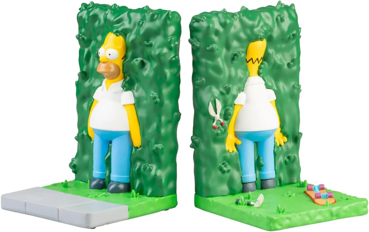 Grupo Erik Fermalibri per Mensole The Simpsons - Ferma Libri per Libreria in Resina Homer con Siepe | Reggilibri Decorativo (11,2 x 16,9 x 11 cm - Image 5