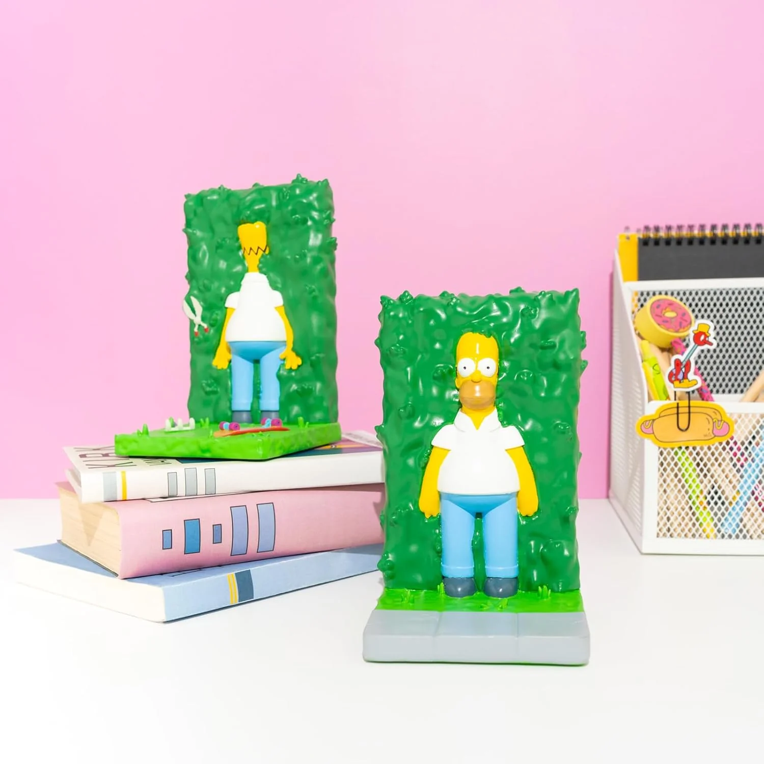 Grupo Erik Fermalibri per Mensole The Simpsons - Ferma Libri per Libreria in Resina Homer con Siepe | Reggilibri Decorativo (11,2 x 16,9 x 11 cm - Image 7