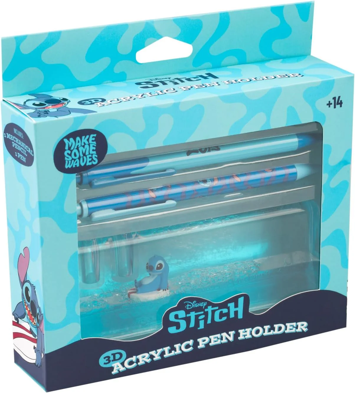 Grupo Erik Portapenne da Scrivania Stitch - Porta Penne Decorativo con Penne e Portamine in Acrilico | Cancelleria Lilo e Stitch Gadget (14,5 x 4,7 x 3,5 cm - Image 3