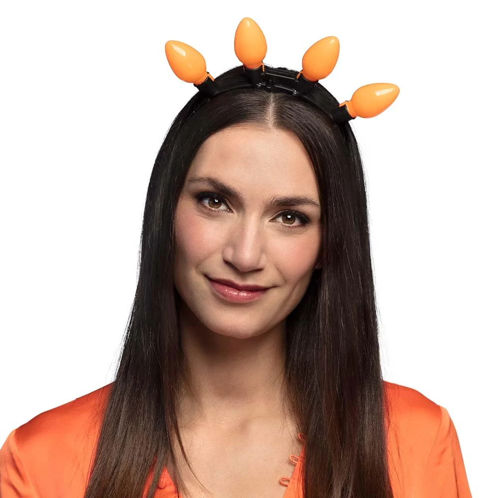 LED diadeem Party oranje