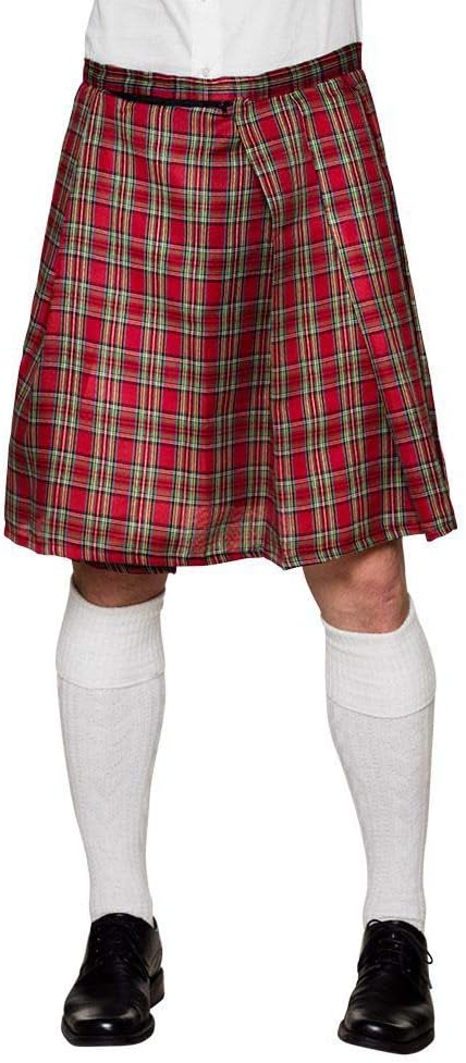 Boland - Schottenrock Mr Tartan, knielanger Kilt, Einheitsgröße, Wickelrock, Karneval, Verkleidung, Themenparty, Mottoparty - Image 3