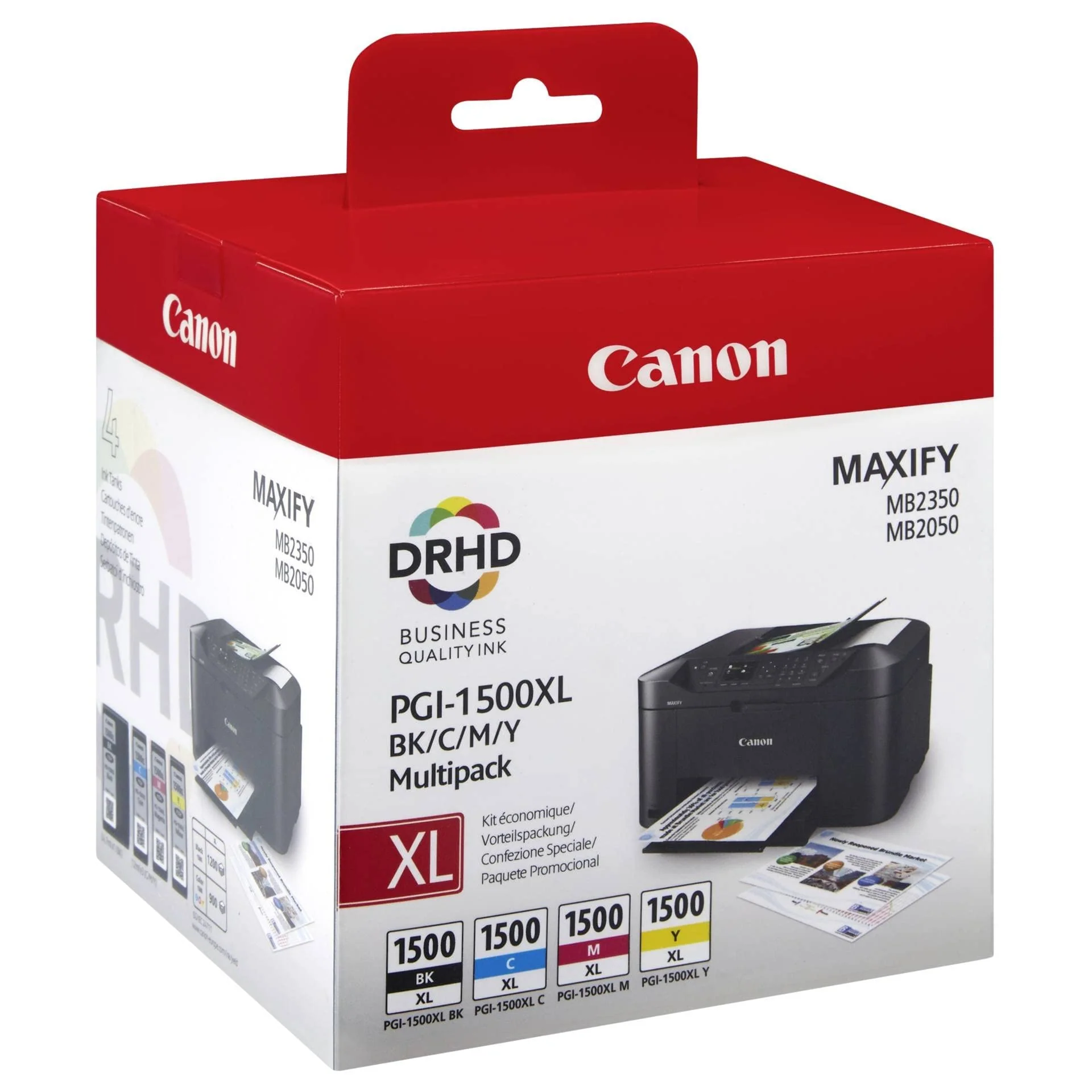 Canon PGI1500XL BK/C/M/Y Multipack Ink 4 Cartridges Original black/cyan/Magenta/yellow, XL