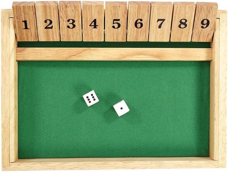Gibsons Games Shut The Box | Luxury Wooden Game | Traditional Dice and Counting Board Game - Image 2
