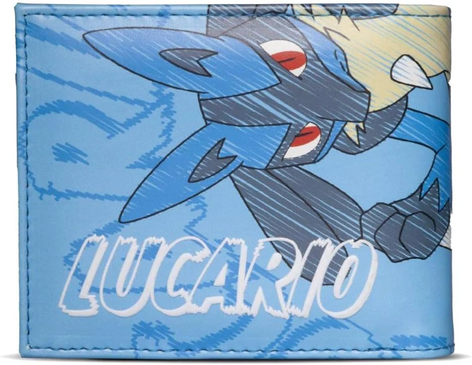 Pokemon Lucario #448 All-Over Print Bi-Fold Wallet Male Blue MW608606POK - Image 5