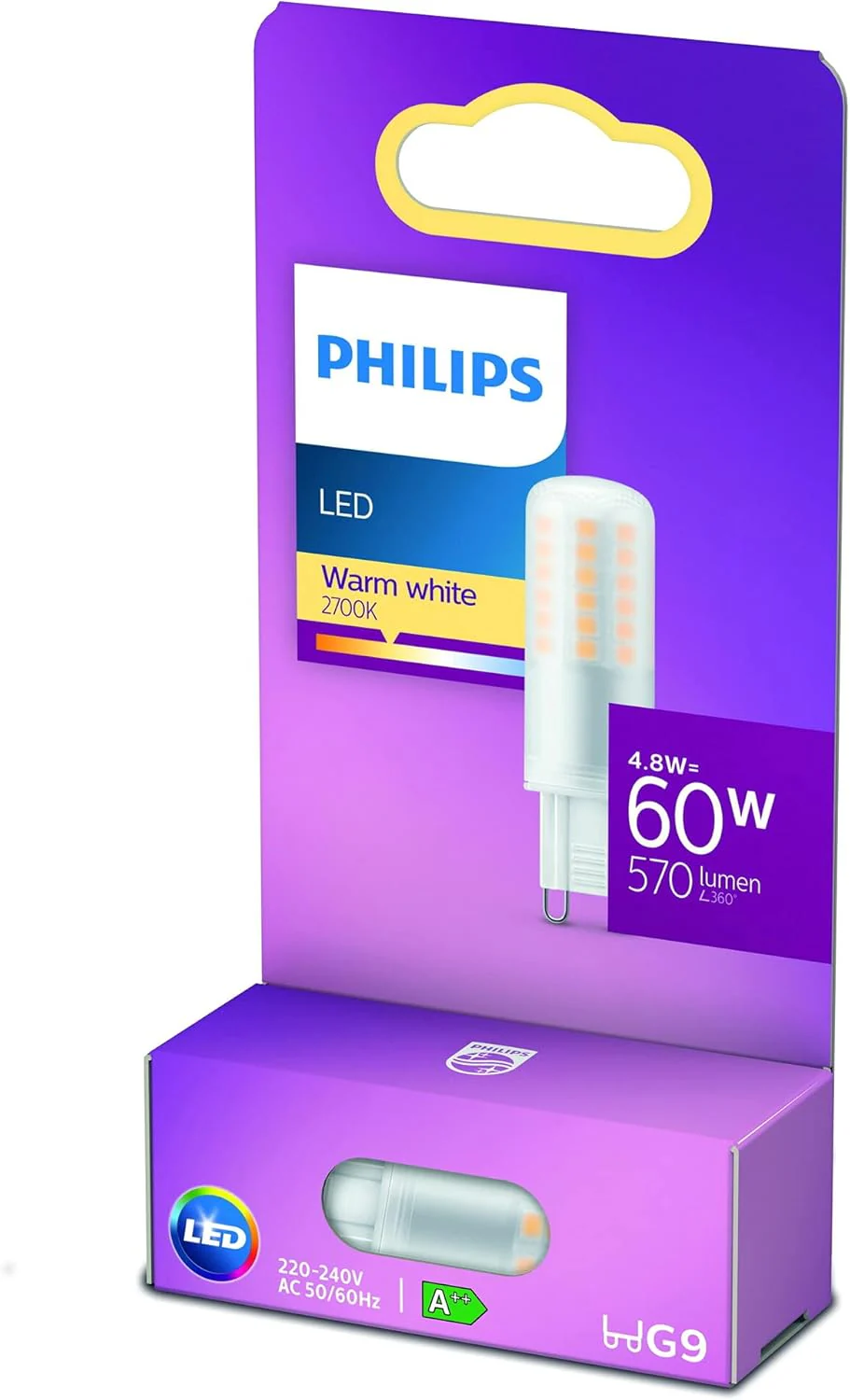 Philips Led Capsule Transparant - 60 W - G9 - Warmwit Licht - Image 2