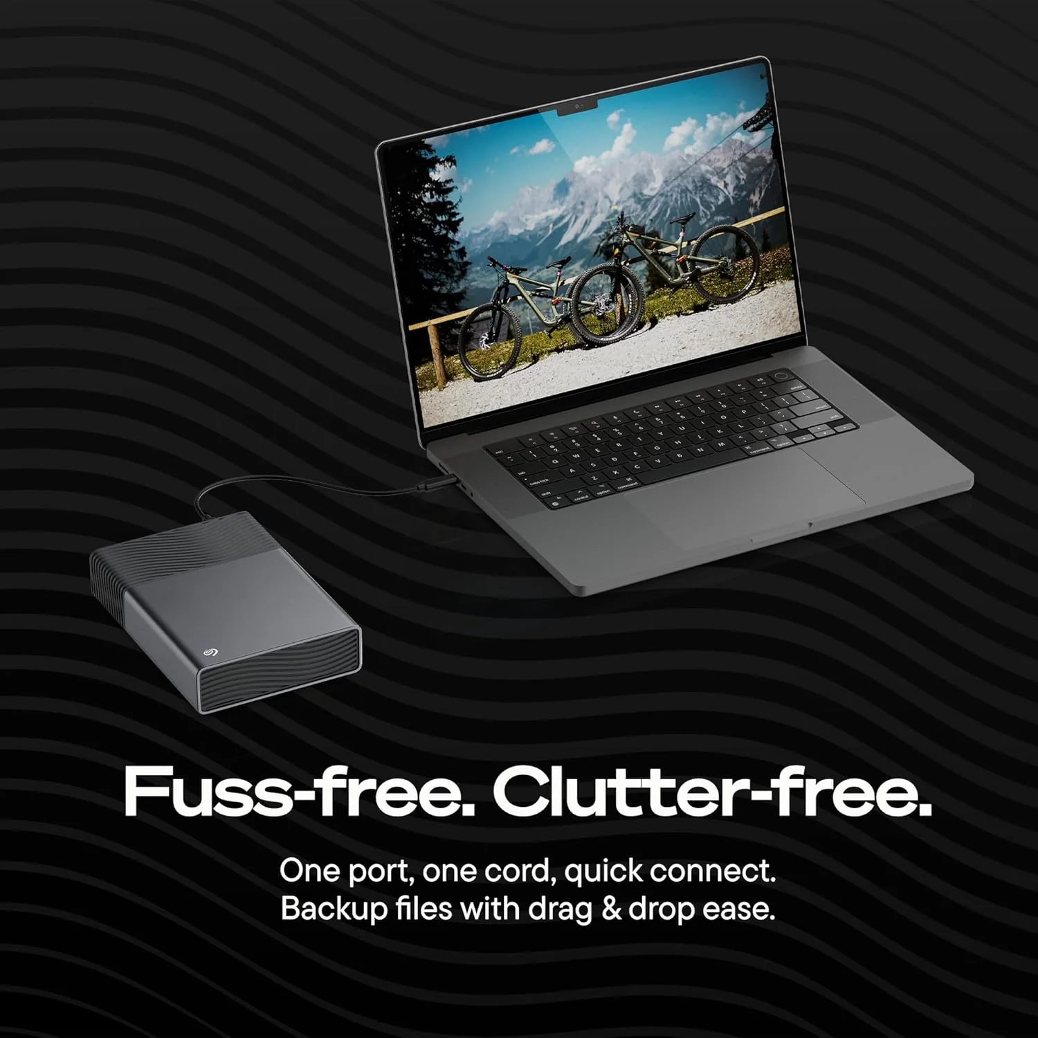 Seagate One Touch Desktop 20TB Portbale External Hard Drive, USB-C Powered, 3.5 Inch, USB 3.0, PC & Laptop, Includes Data Rescue Service (STNB20000400) - Image 3