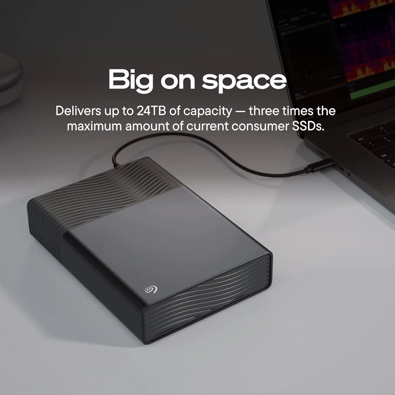 Seagate One Touch Desktop 20TB Portbale External Hard Drive, USB-C Powered, 3.5 Inch, USB 3.0, PC & Laptop, Includes Data Rescue Service (STNB20000400) - Image 4