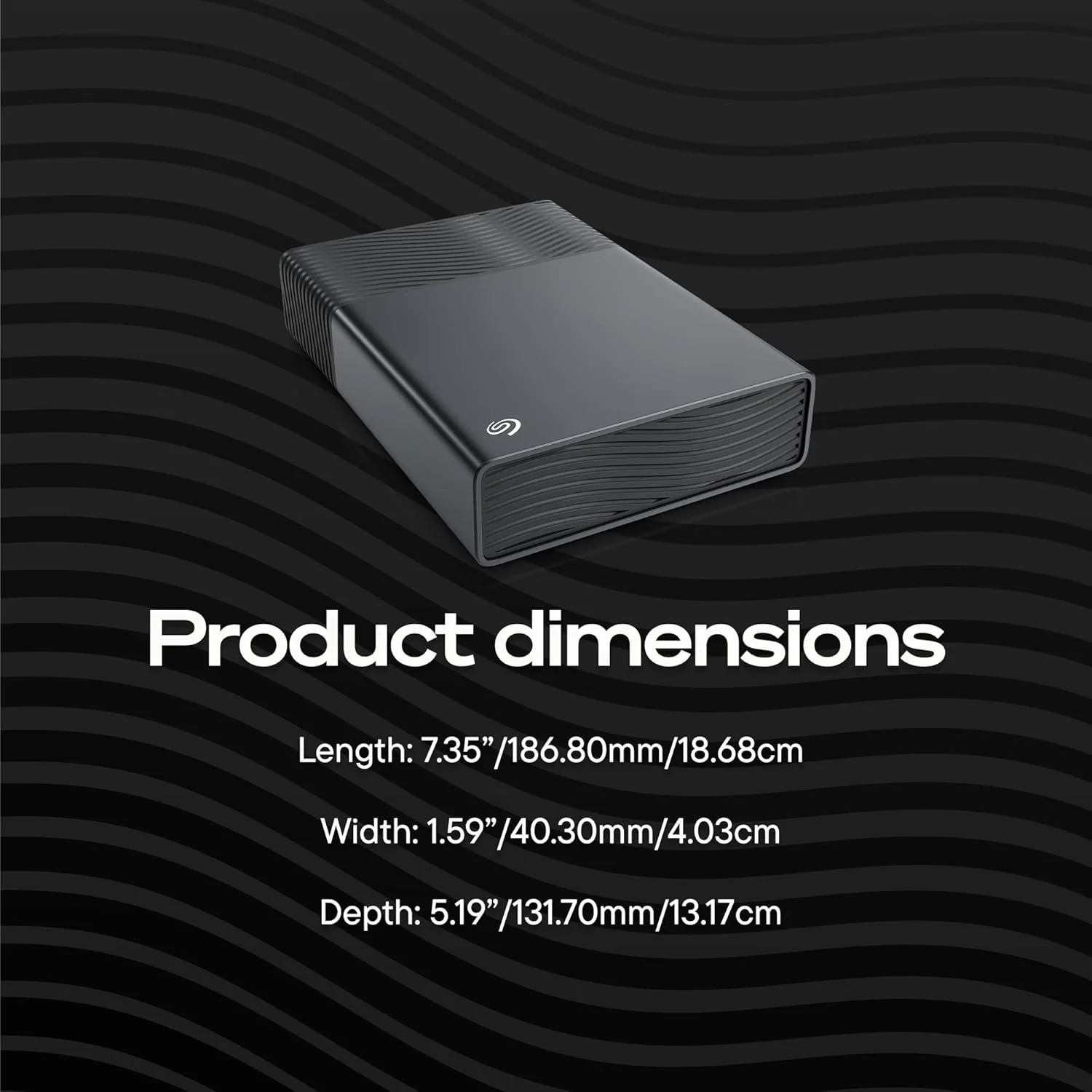 Seagate One Touch Desktop 20TB Portbale External Hard Drive, USB-C Powered, 3.5 Inch, USB 3.0, PC & Laptop, Includes Data Rescue Service (STNB20000400) - Image 6