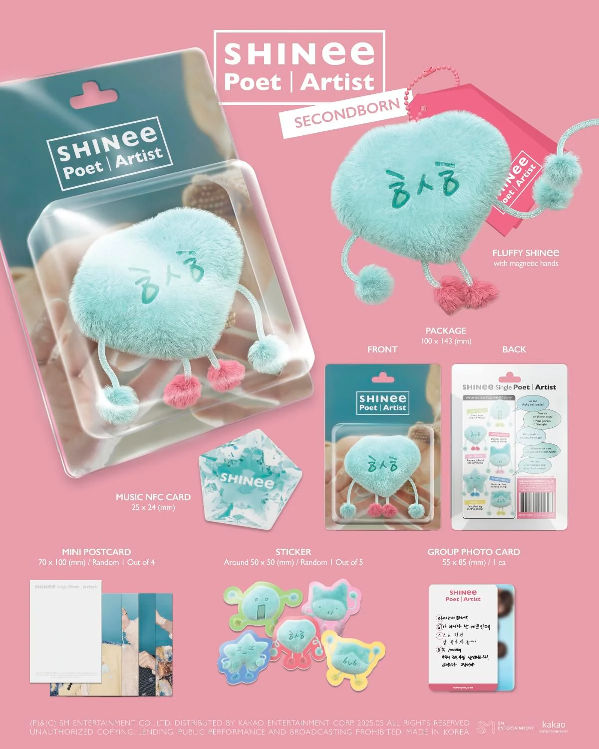 Poet / Artist Second Version incl. Fluffy SHINee, Music NFC Card, Mini-Postcard, Sticker + Group Photocard - Image 2