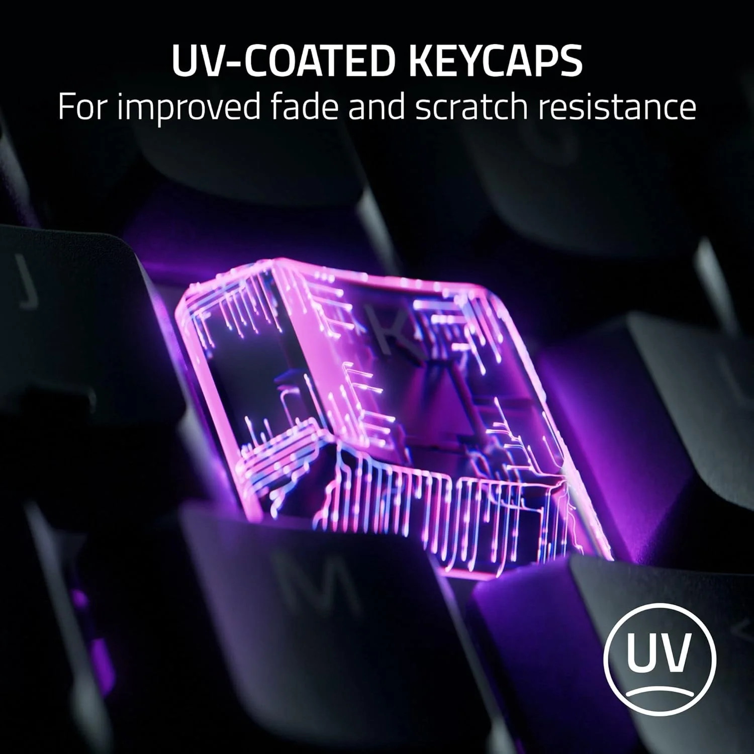 Razer Ornata V3 Tenkeyless - Compact Low Profile Gaming Keyboard (Mecha-Membrane Switches, UV-coated Keycaps, Backlit Dedicated Media Keys, Magnetic Soft-Touch Wrist Rest) QWERTY UK Layout | Black - Image 3