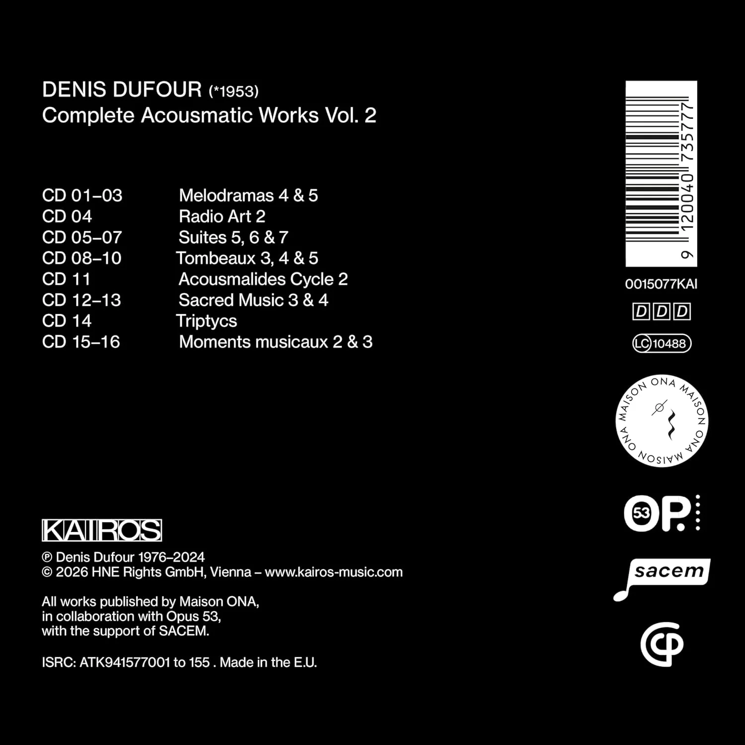 Complete Acousmatic Works, Vol. 2 - Image 2