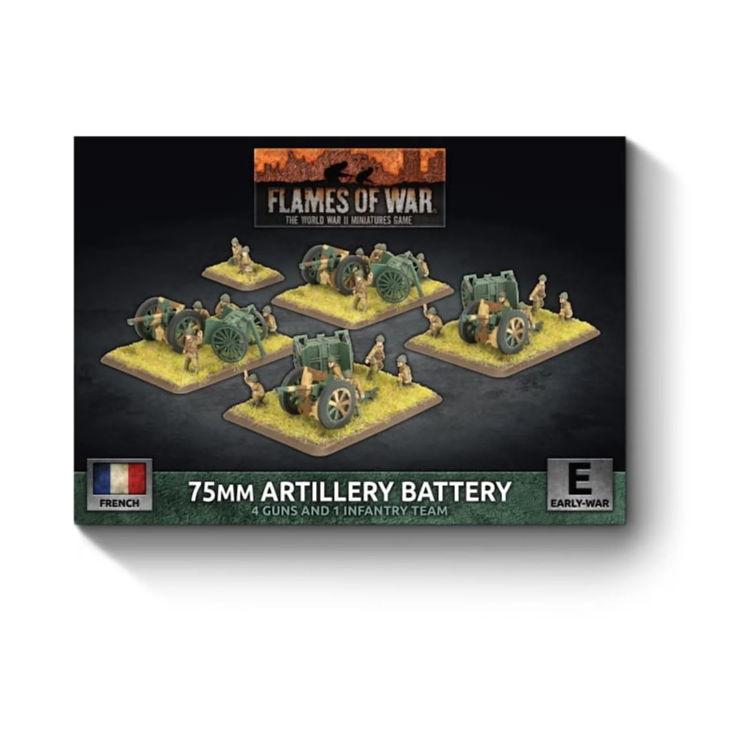Flames of War: FRX16 75mm mle 1897 Gun Battery (x4 guns