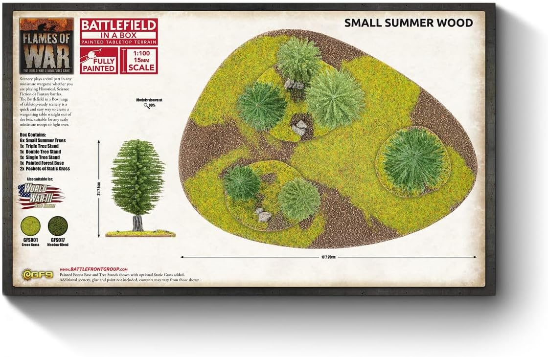Battlefield in a Box Small Summer Wood 15mm Pre-Painted Terrain - Image 2