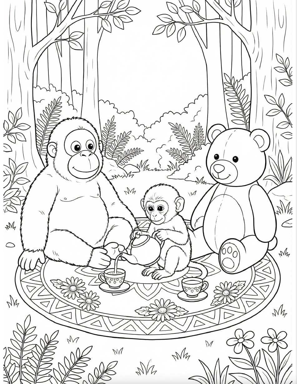 The Adventures of Punch the Monkey Coloring Book for Adults and Kids: Simple, Easy Designs for Fun and Relaxation - Image 2