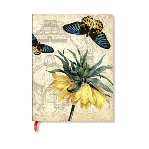 Golden Fritillaria Midi Unlined Softcover Journal (Elastic Band Closure)