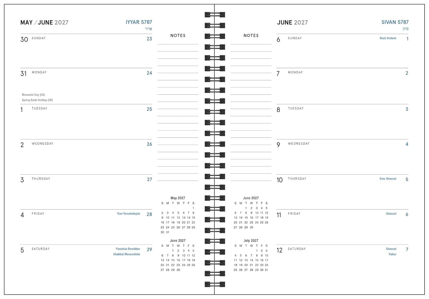 The Jewish Calendar 2026–2027 (5787) 16-Month Planner - Image 2