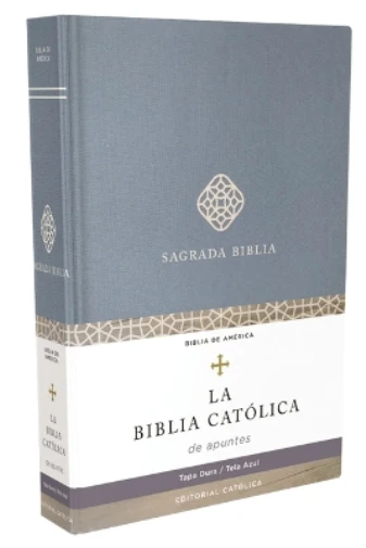 Biblia Católica de apuntes, Tapa dura/tela, Azul, Comfort Print