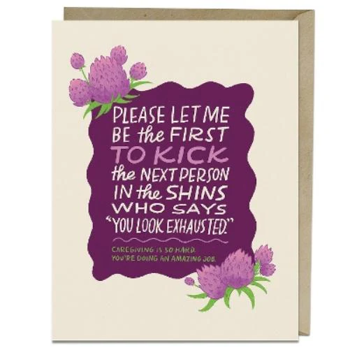 6-Pack Em & Friends Caregiving is Hard Greeting Card