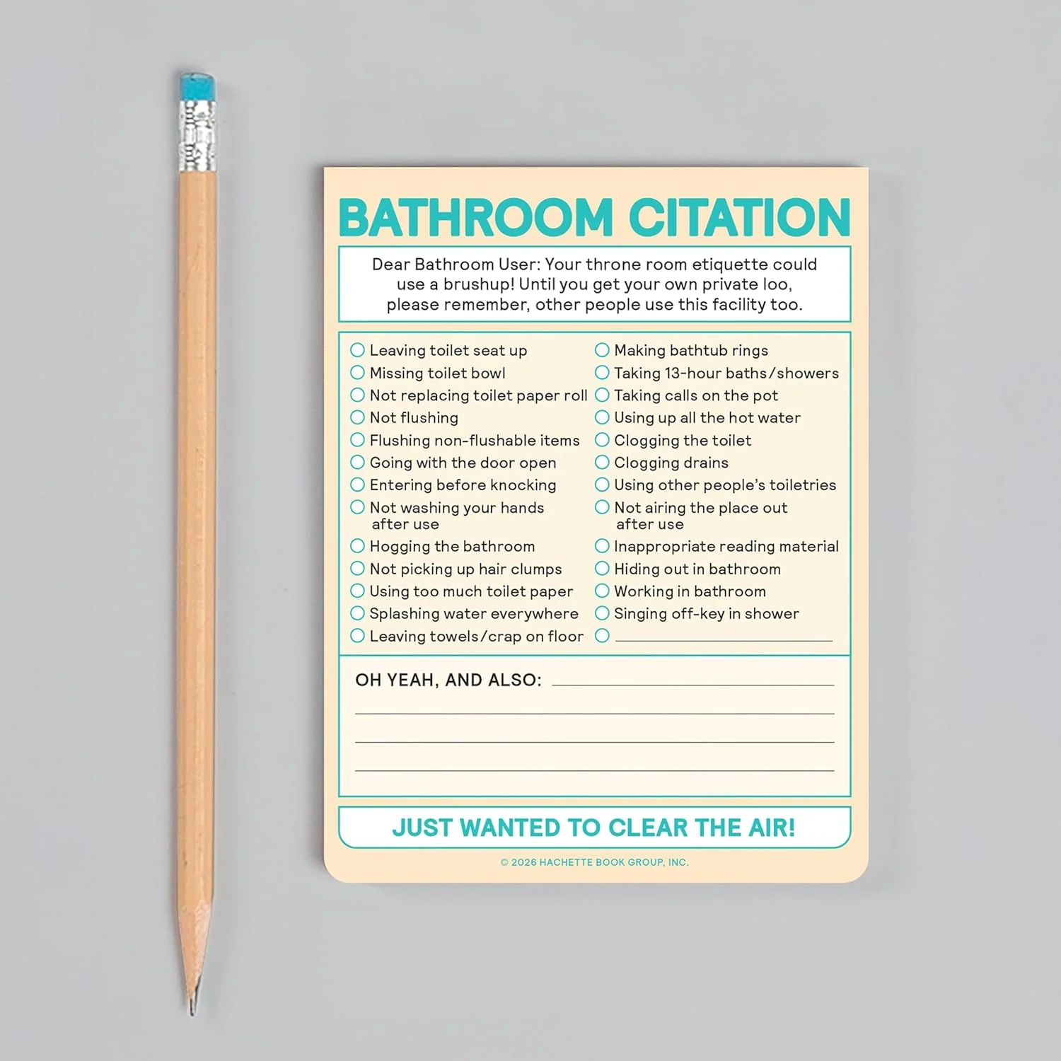 Bathroom Citation Nifty Note (Knock Knock Nifty Notes - Image 2