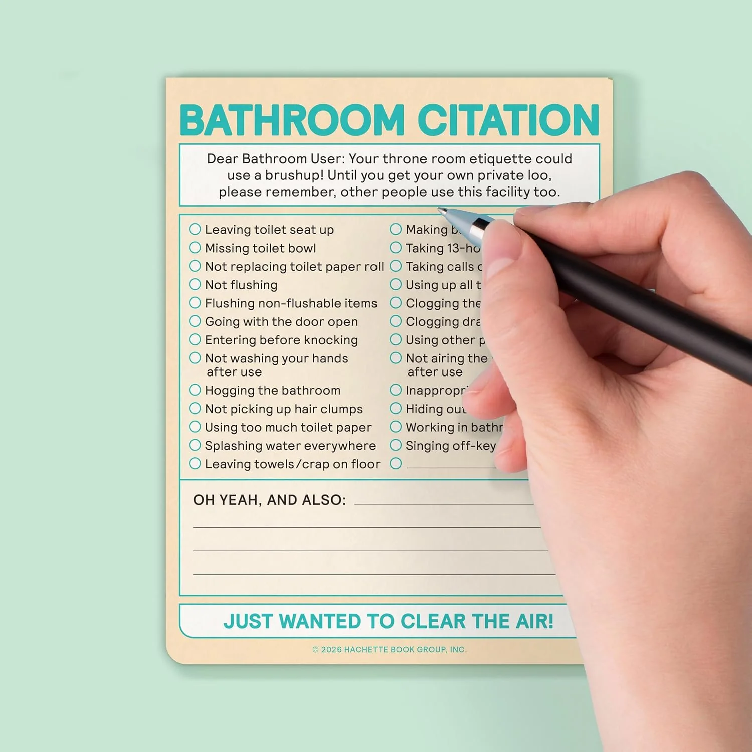Bathroom Citation Nifty Note (Knock Knock Nifty Notes - Image 3