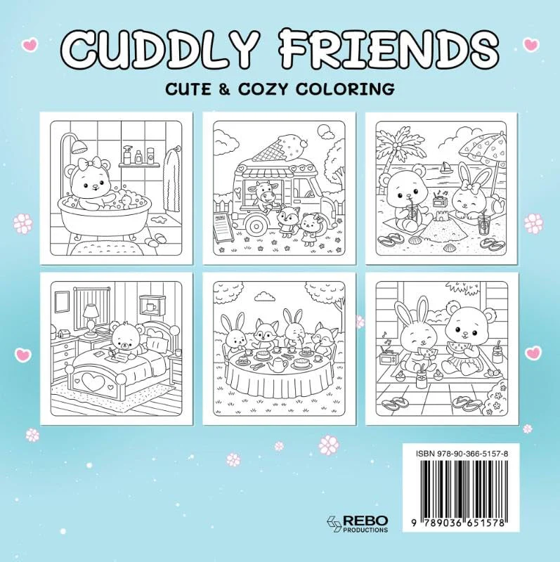 Cuddly friends - Cute & cozy Kleurboek - Image 2
