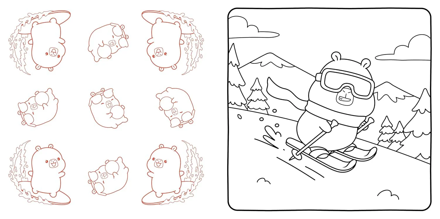Cozy Capy Nature Days Coloring: Adorable Capybara Coloring Pages for Relaxation, Outdoor Adventures, and Everyday Joy (Cozy Capy Coloring - Image 7