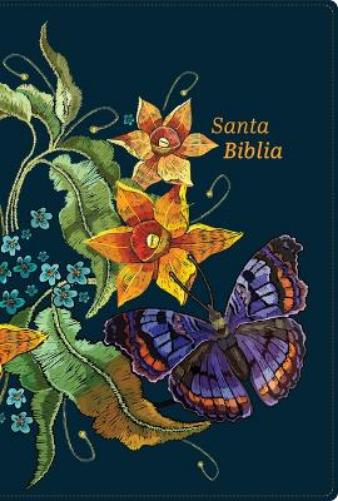 Rvr 1960 Biblia Letra Grande, Tamaño Manual, Edición Especial, Azul Nocturno, Símil Piel