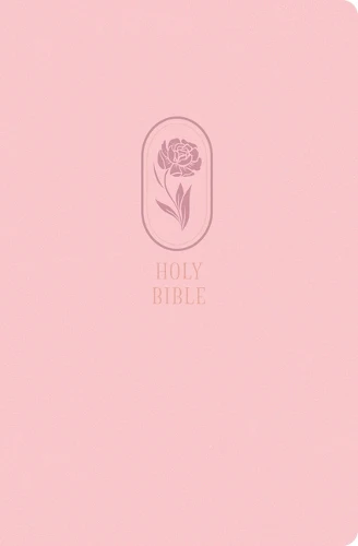 KJV Large Print Personal Size Reference Bible, Blush Pink Leathertouch