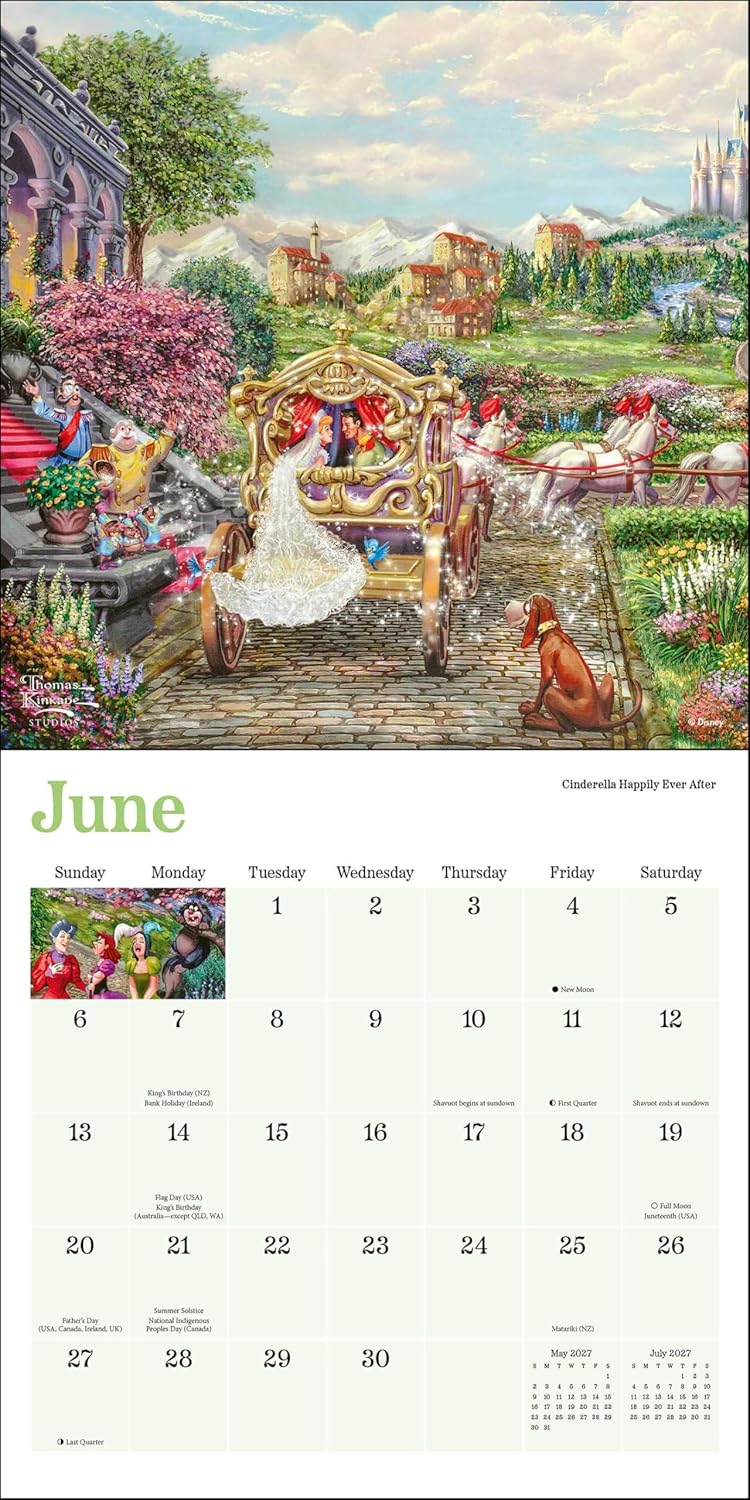 Disney Dreams Collection by Thomas Kinkade Studios 2027 Mini Wall Calendar - Image 2