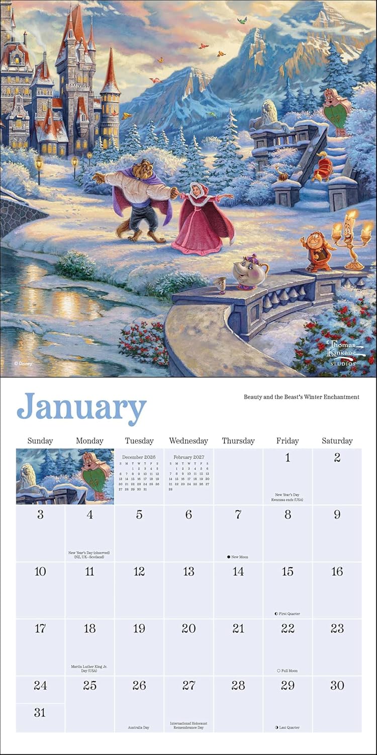 Disney Dreams Collection by Thomas Kinkade Studios 2027 Mini Wall Calendar - Image 4